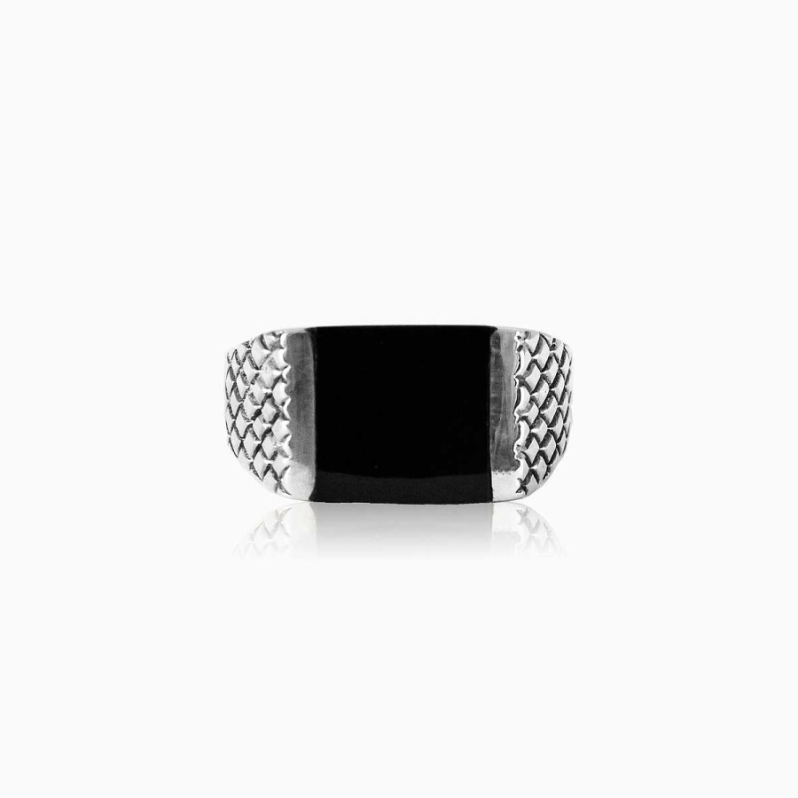 Man Monte Cristo | Square Onyx Ring