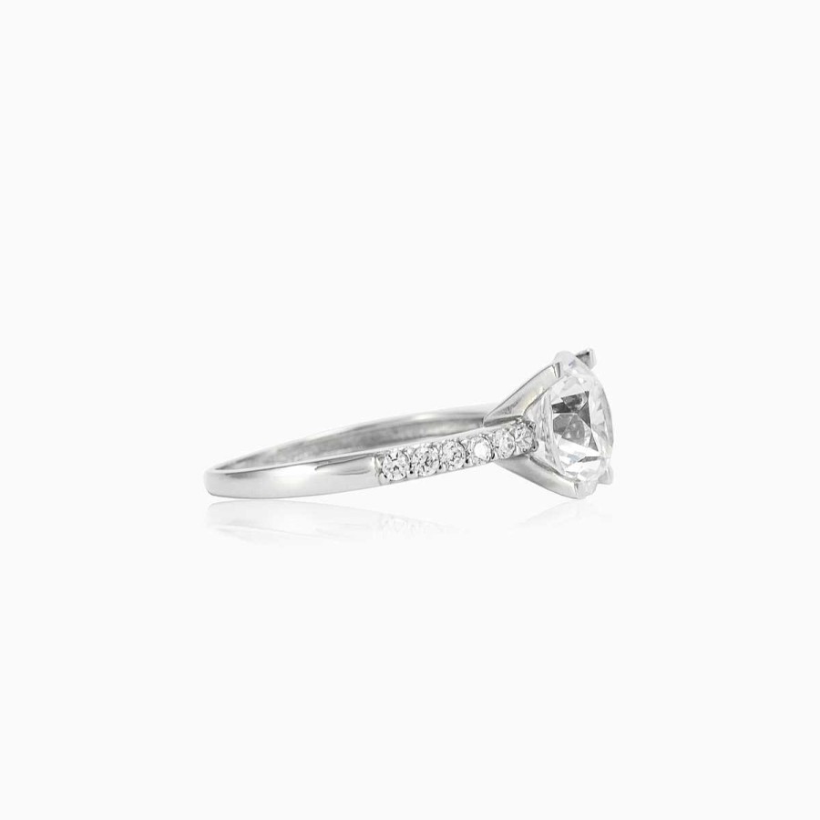 Woman Monte Cristo | Big Accent White Gold Ring