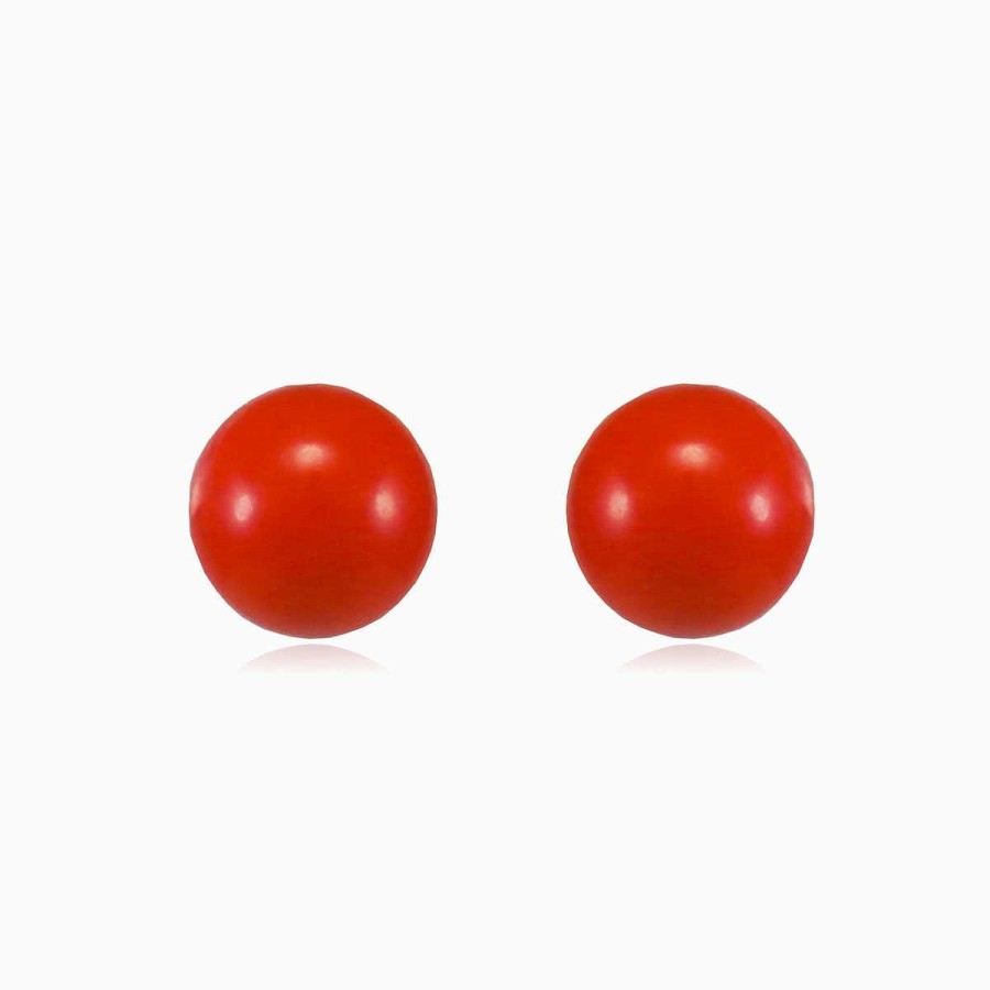 Woman Monte Cristo | Coral Ball Studs