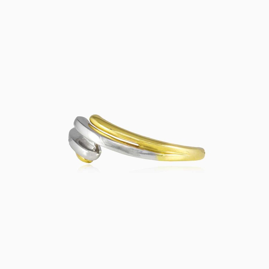 Woman Monte Cristo | Twisted White And Yellow Gold Ring