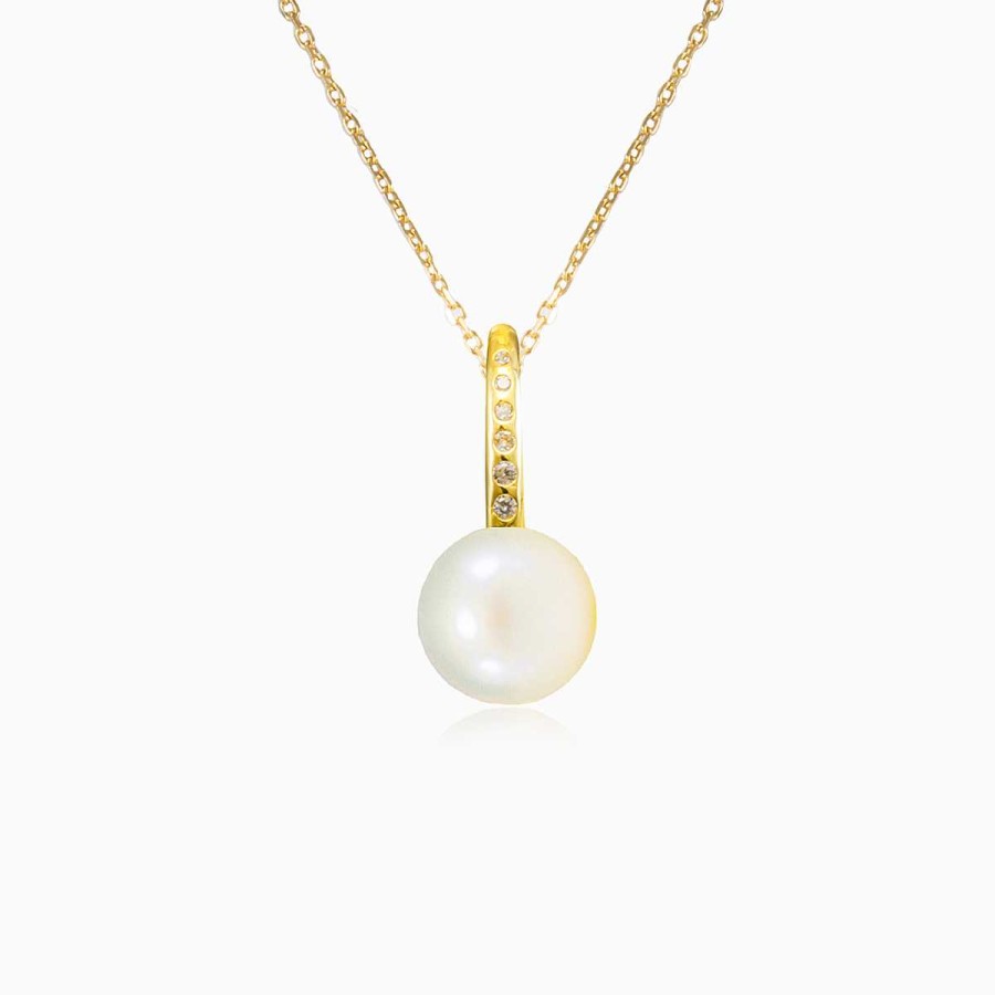 Woman Monte Cristo | Crystal And Pearl Gold Pendant