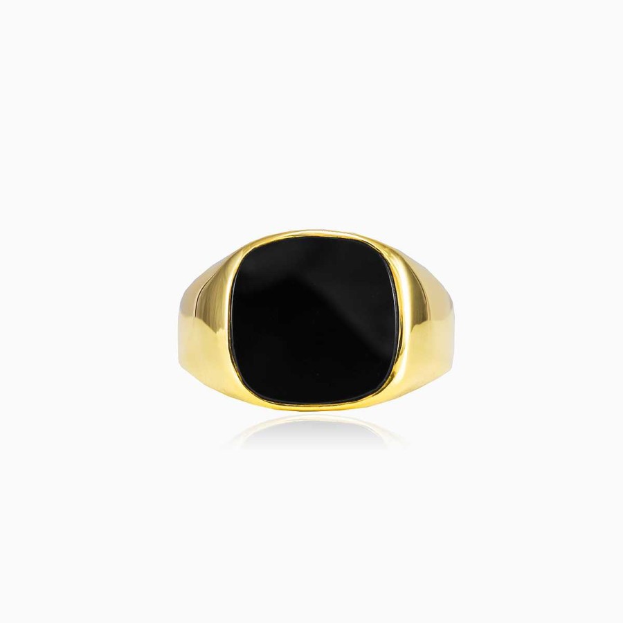 Woman Monte Cristo | Square Enamel Gold Ring