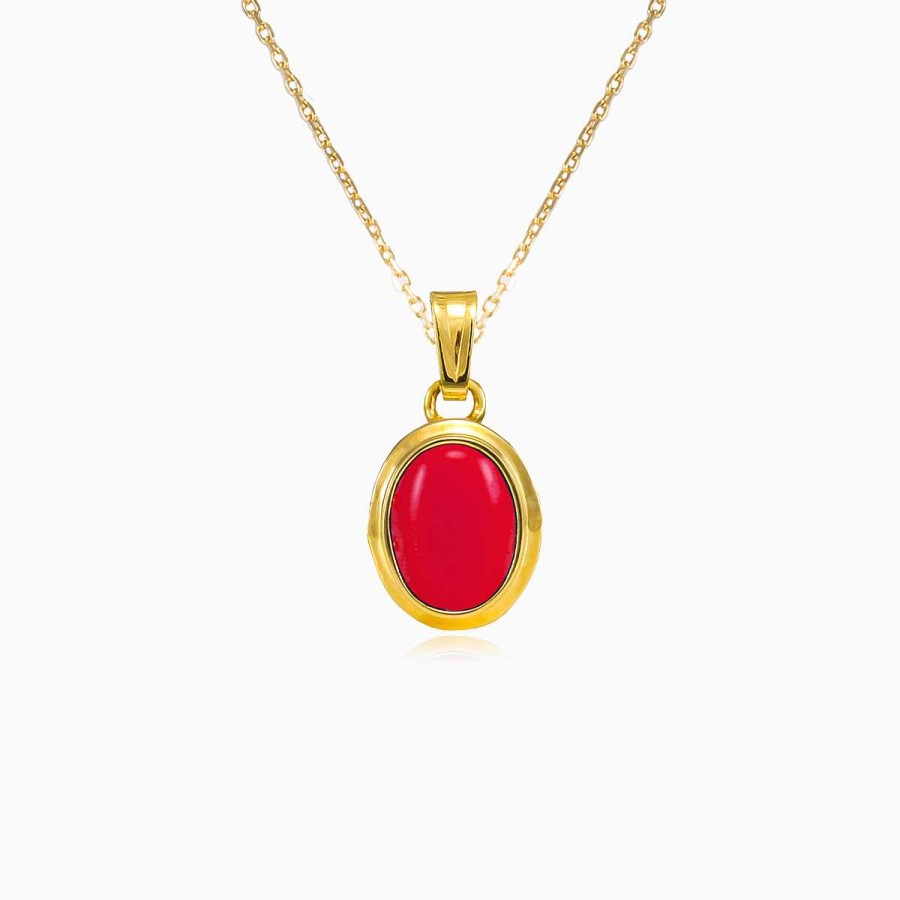 Woman Monte Cristo | Classic Coral Pendant