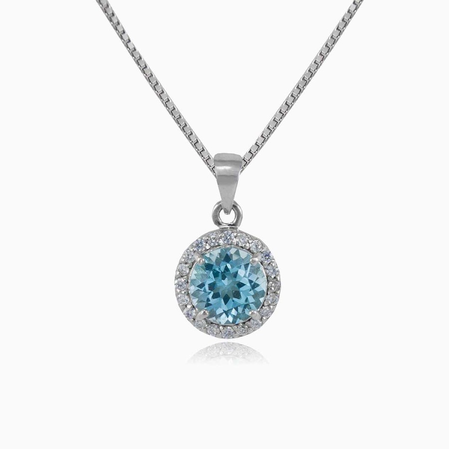 Woman Monte Cristo | Round Topaz Pendant