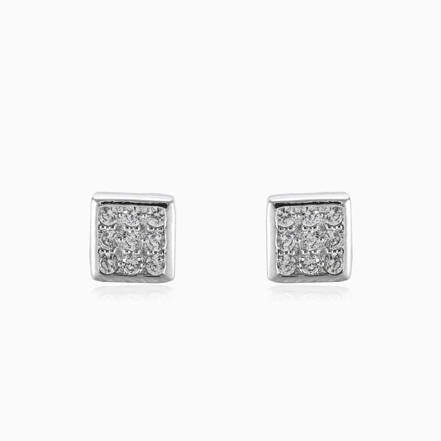 Woman Monte Cristo | Square Button Earrings