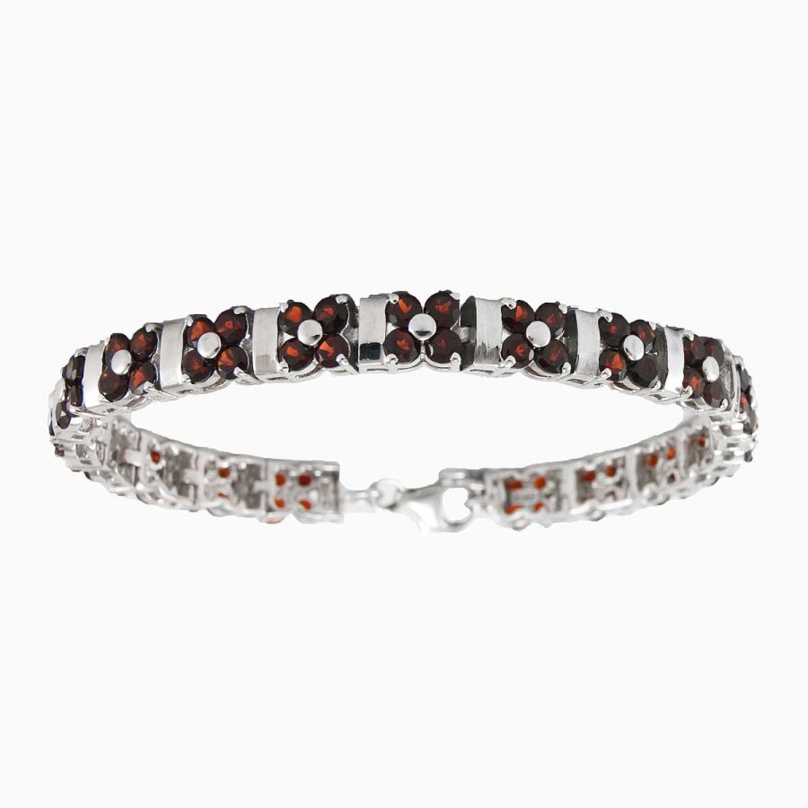 Woman Monte Cristo | Flower Garnet Bracelet