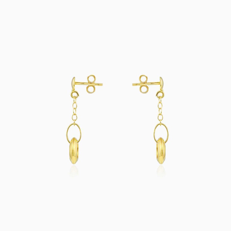 Woman Monte Cristo | Dangling Circle Gold Earrings