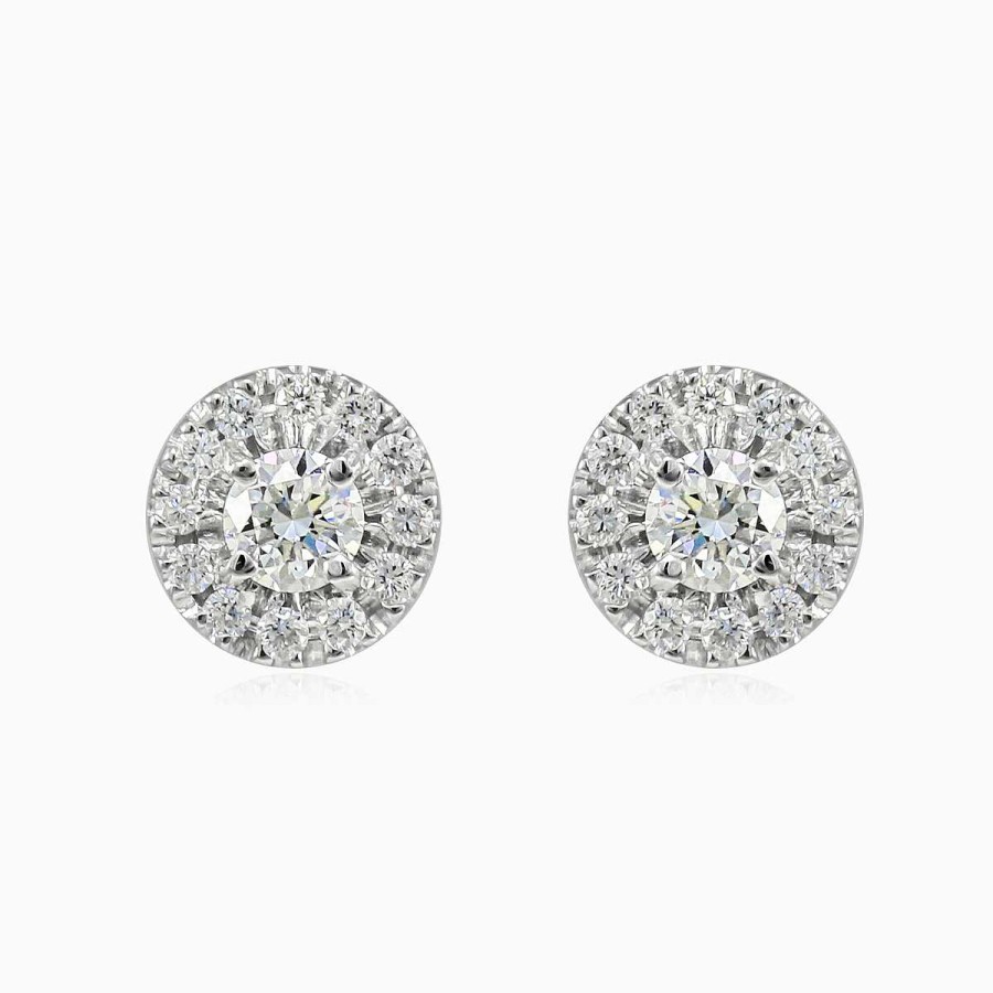 Woman Monte Cristo | 9Mm Halo Diamond Studs