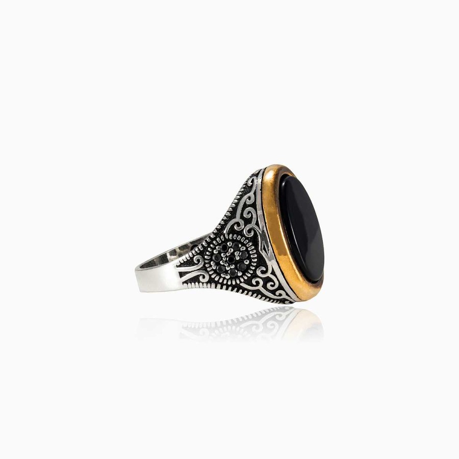 Man Monte Cristo | Unique Handcrafted Onyx Ring