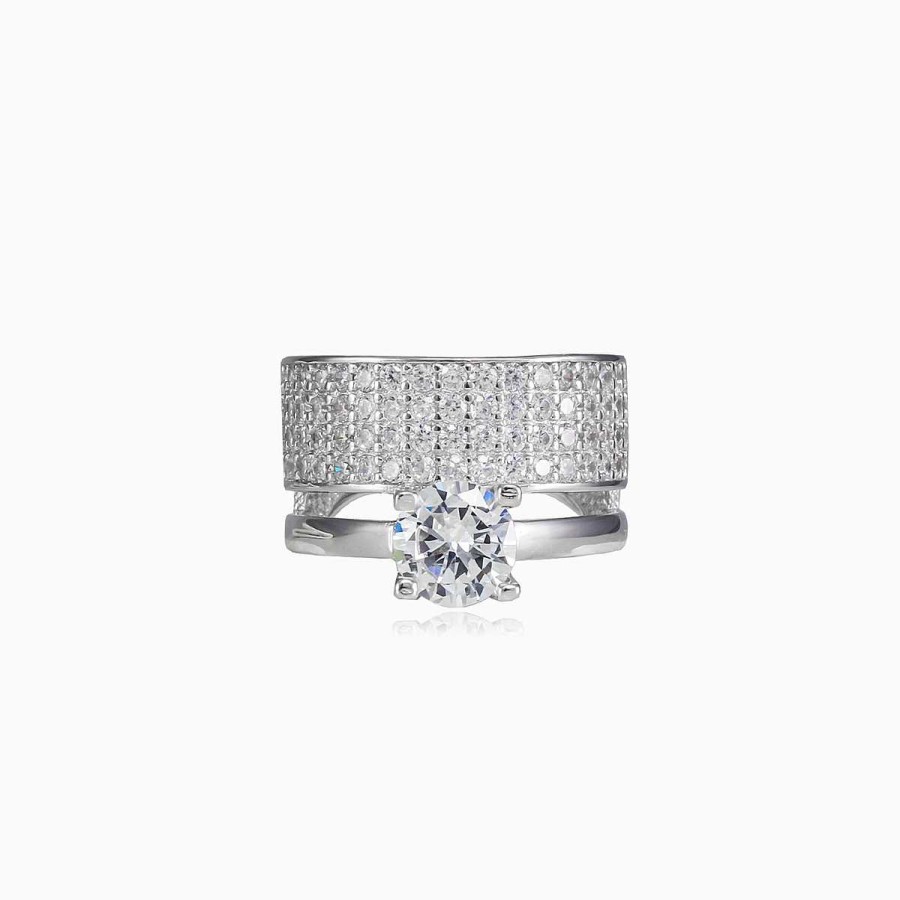 Woman Monte Cristo | Double Sterling Silver Ring