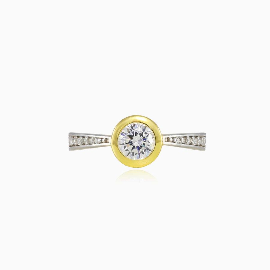 Woman Monte Cristo | Accent Bezel Gold Ring