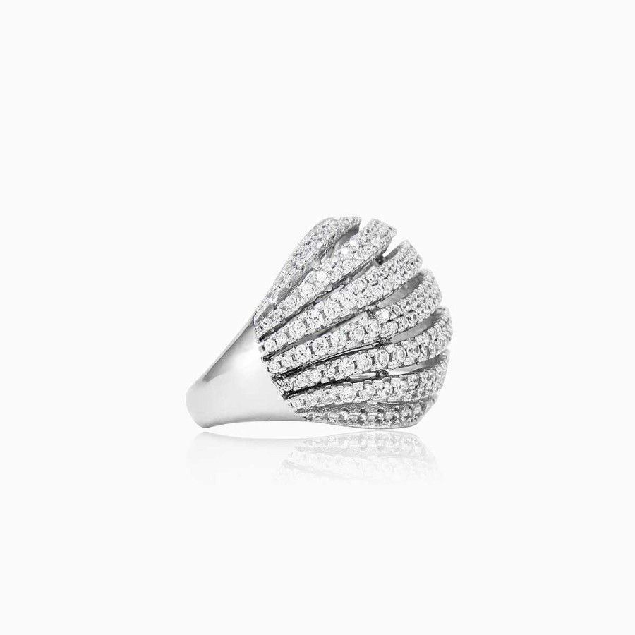 Woman Monte Cristo | Waves Silver Ring