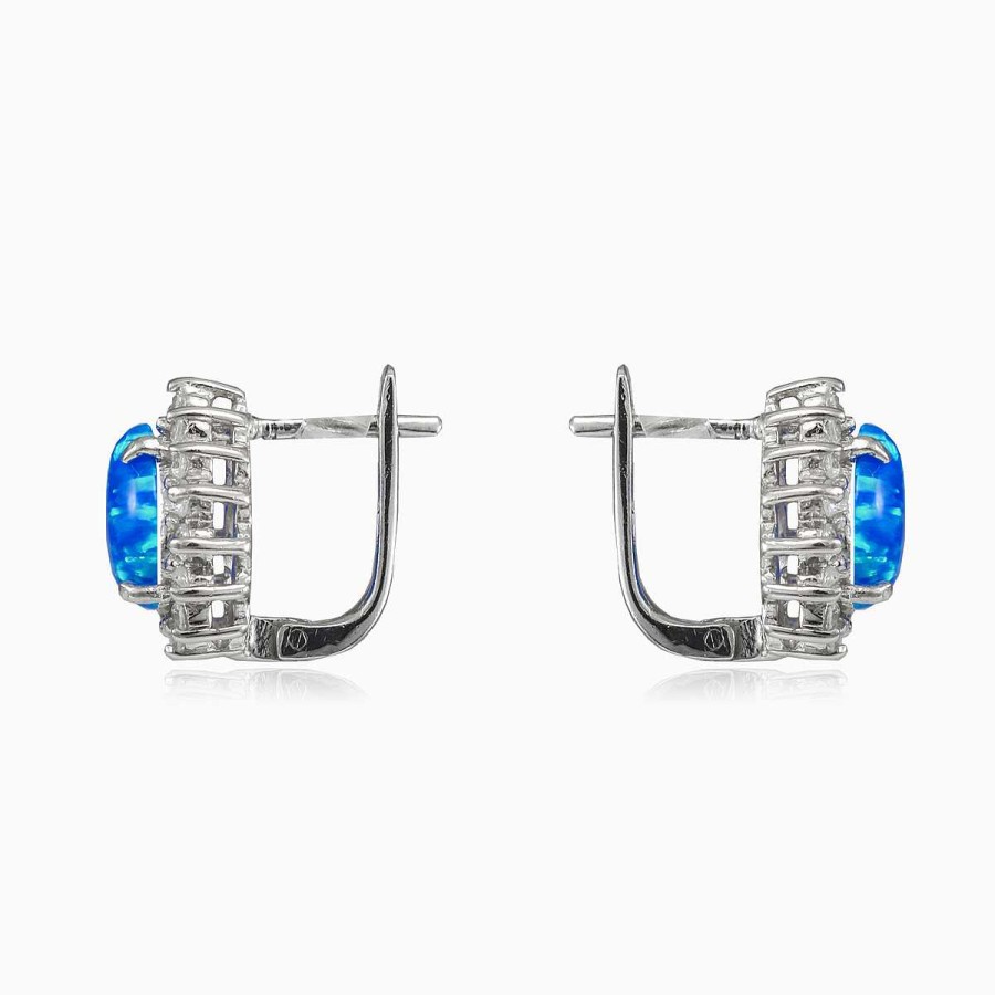 Woman Monte Cristo | Royal Soft Blue Opal Earrings