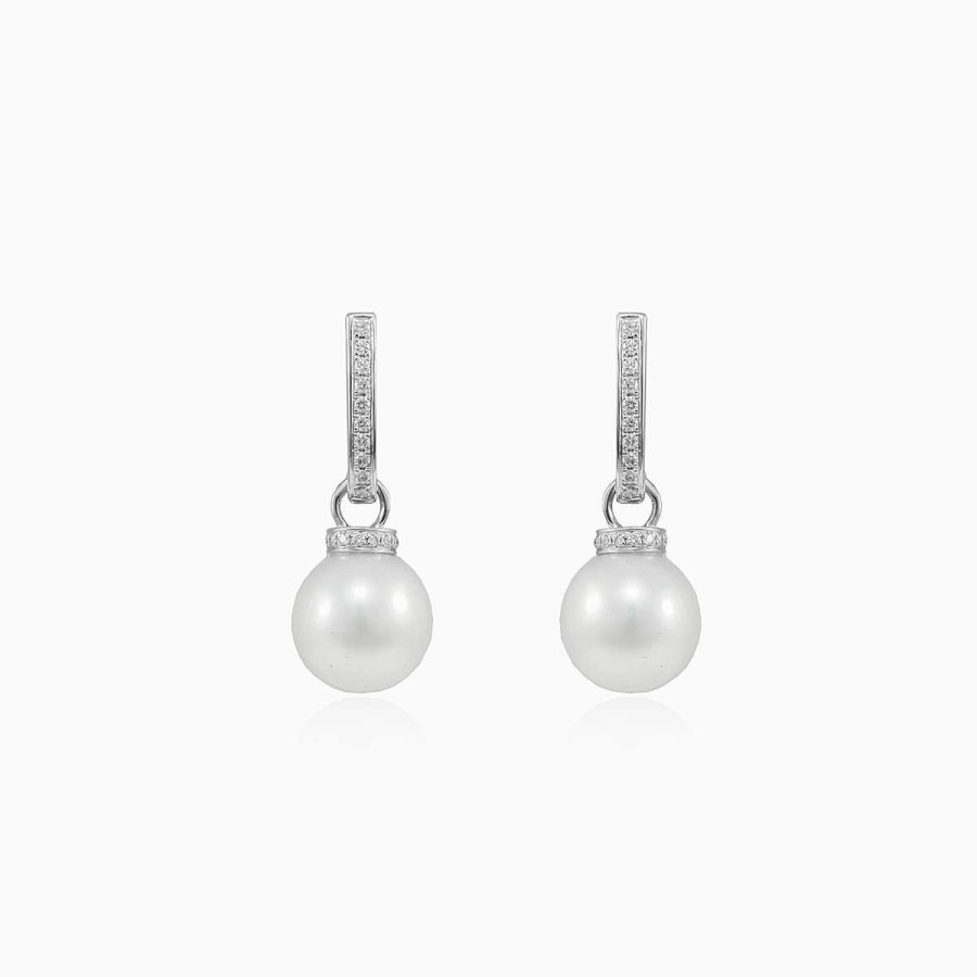 Woman Monte Cristo | Drop Pearl And Diamond Earrings