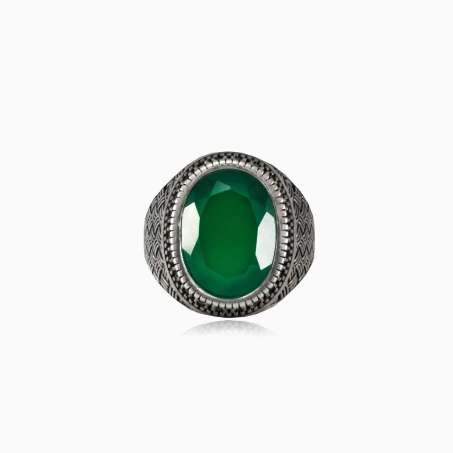 Man Monte Cristo | Braided Jade Ring