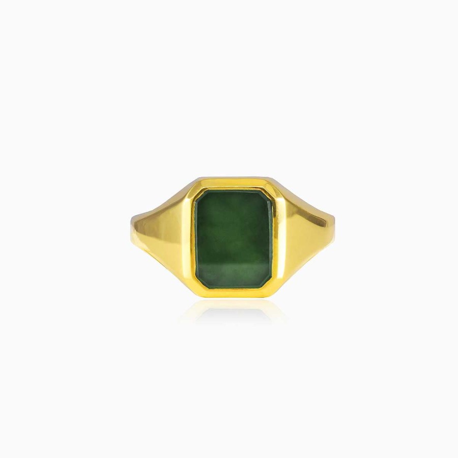 Woman Monte Cristo | Gold Jade Ring