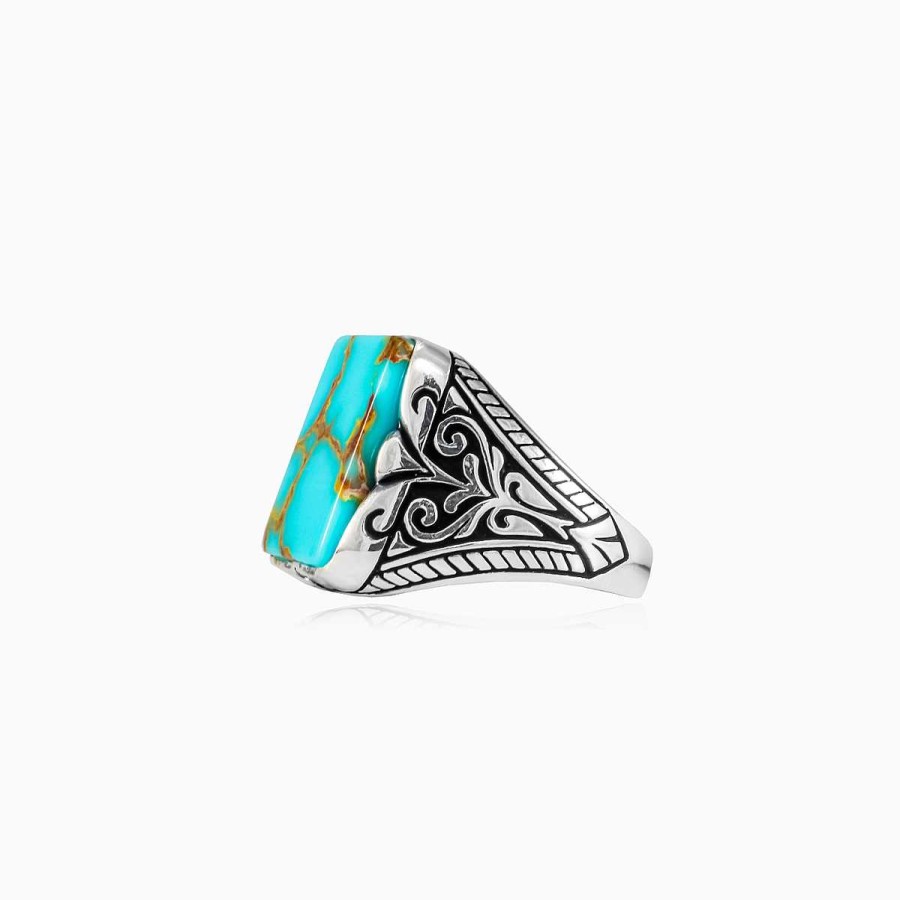 Man Monte Cristo | Rectangle Nabu Turquoise Ring