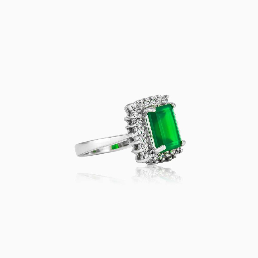 Woman Monte Cristo | Rectangle Jade Ring