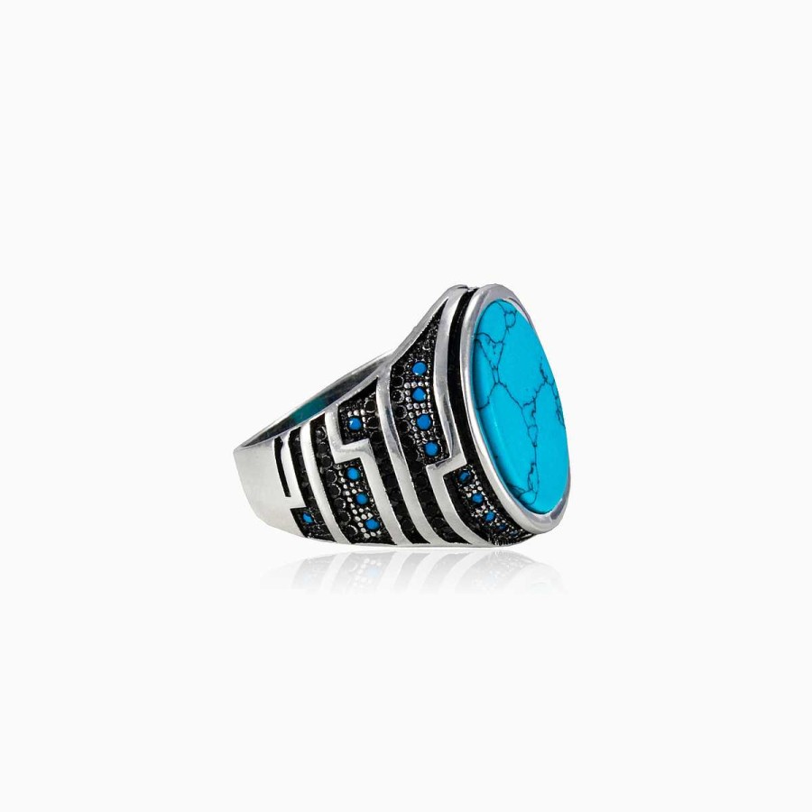 Man Monte Cristo | Oval Turquoise Ring