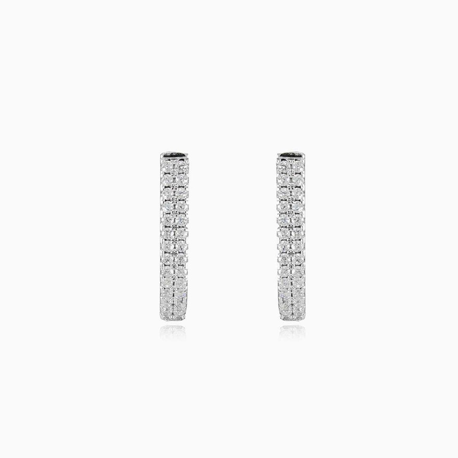 Woman Monte Cristo | Elegant Silver Earrings