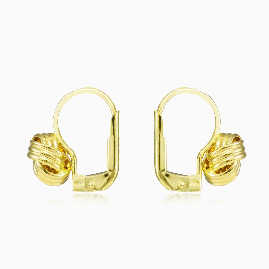 Woman Monte Cristo | Knotted Drop Gold Earrings