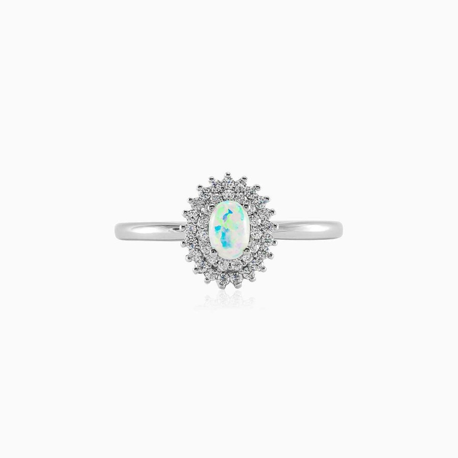 Woman Monte Cristo | Silver Ring With White Opal