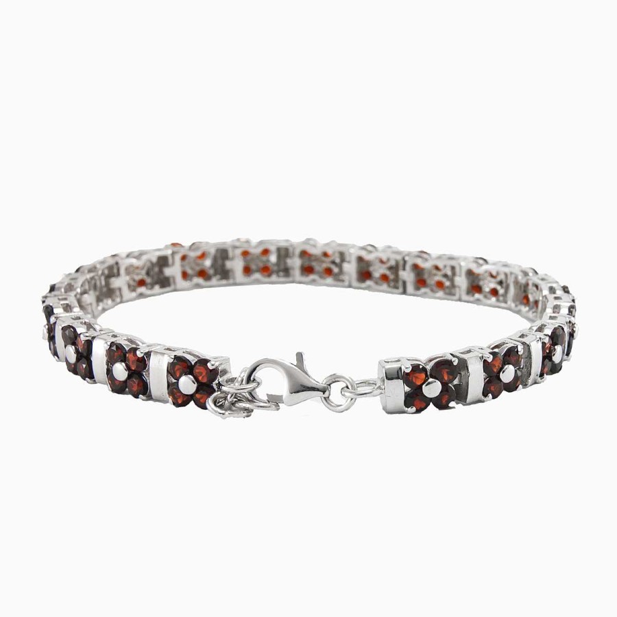 Woman Monte Cristo | Flower Garnet Bracelet