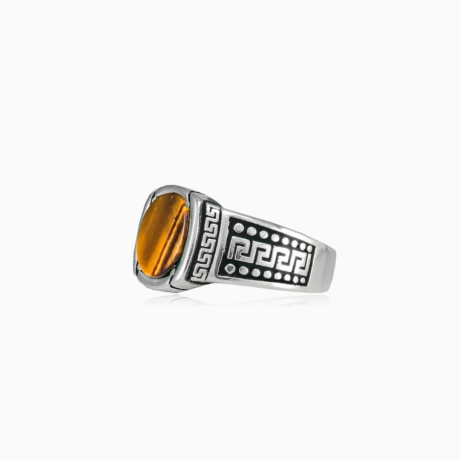 Man Monte Cristo | Oval Tiger Eye Hellas Ring