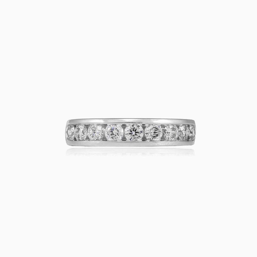 Woman Monte Cristo | Channel-Set Diamond Gold Band