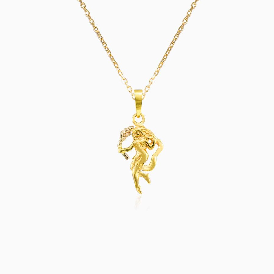 Woman Monte Cristo | Gold Virgo Zodiac Sign Pendant