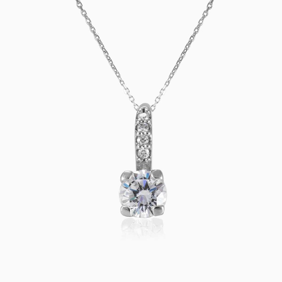 Woman Monte Cristo | Accent White Gold Pendant