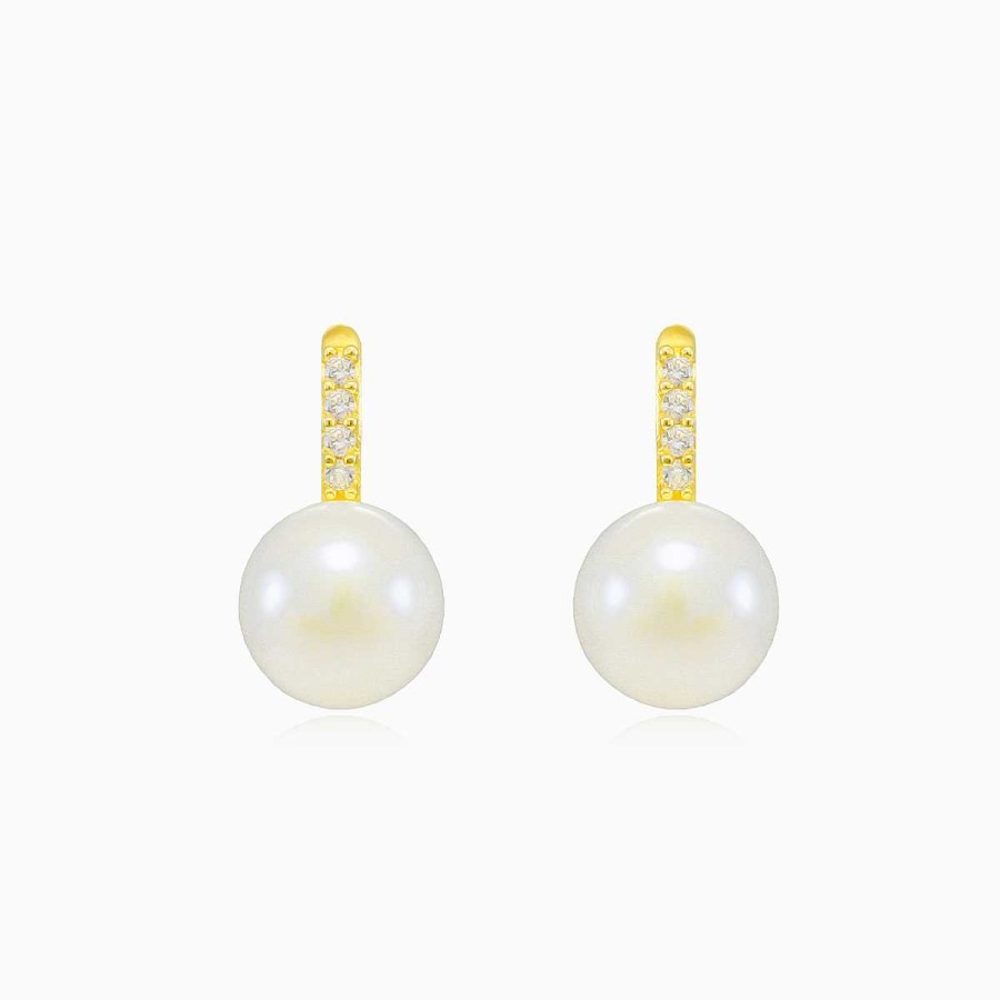 Woman Monte Cristo | Accent Gold Pearl Earrings