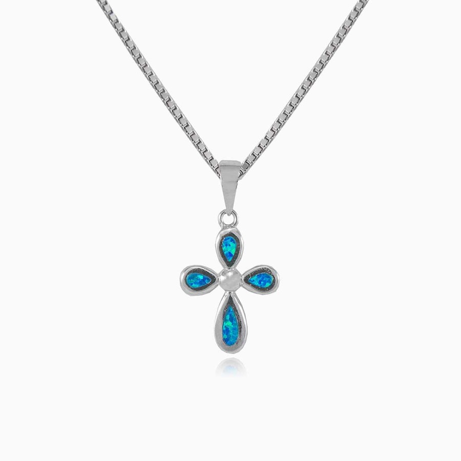 Woman Monte Cristo | Decorative Blue Opal Cross