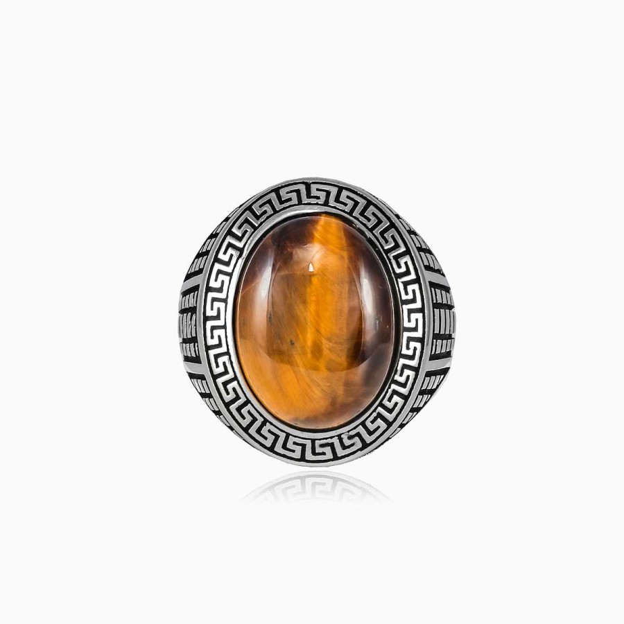 Man Monte Cristo | Cabochon Tiger Eye Ring