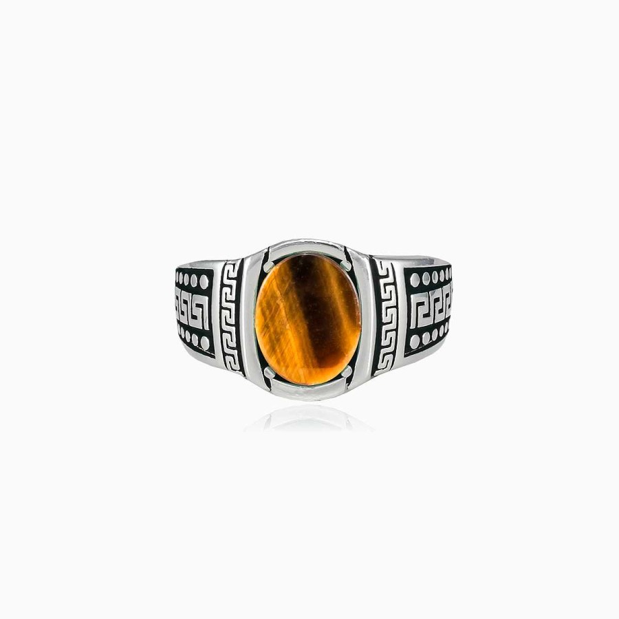 Man Monte Cristo | Oval Tiger Eye Hellas Ring