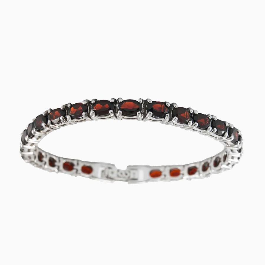 Woman Monte Cristo | Garnet Tennis Bracelet