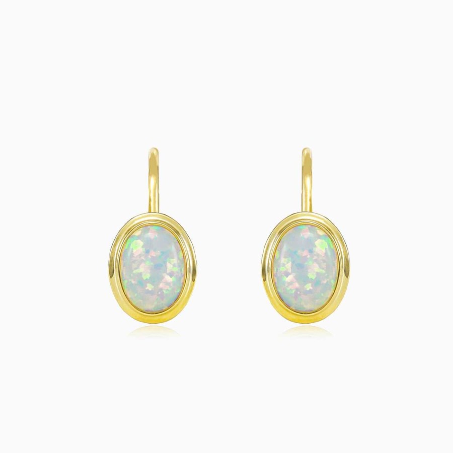 Woman Monte Cristo | Classic White Opal Earrings