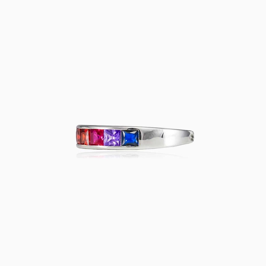 Woman Monte Cristo | Rainbow Square Ring