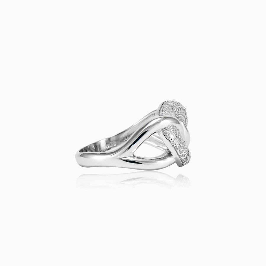 Woman Monte Cristo | Chain Twisted Silver Ring