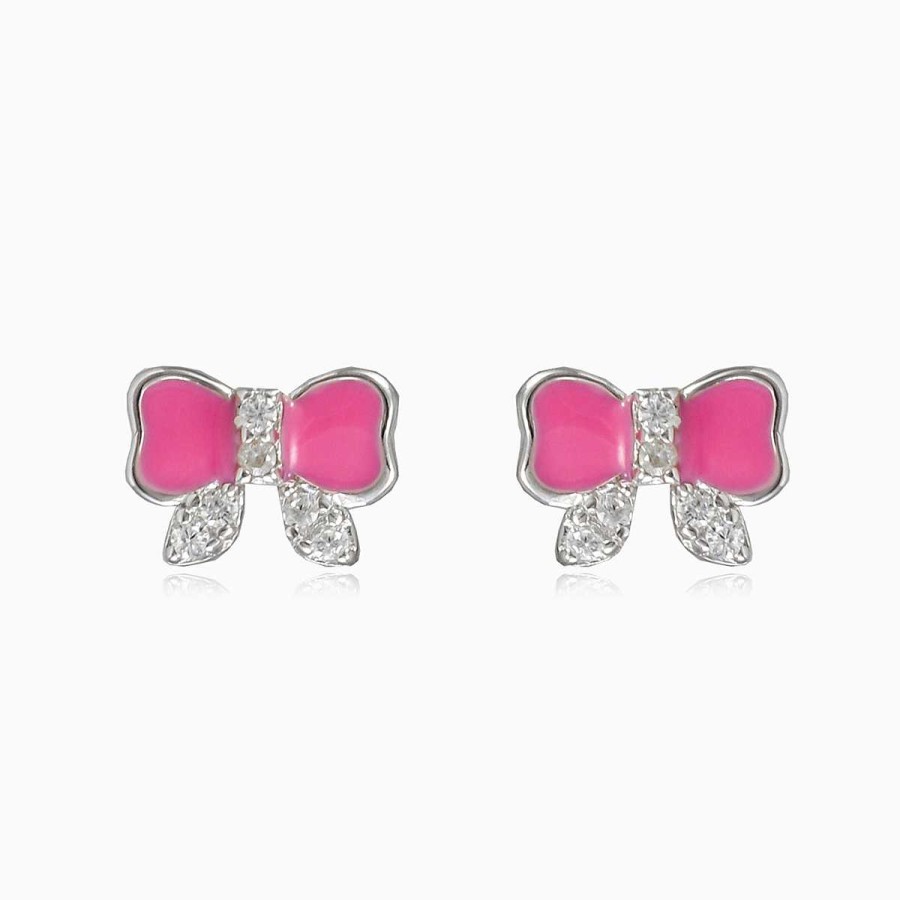 Woman Monte Cristo | Pink Bow Earrings