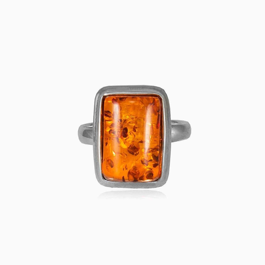 Woman Monte Cristo | Rectangle Amber Ring