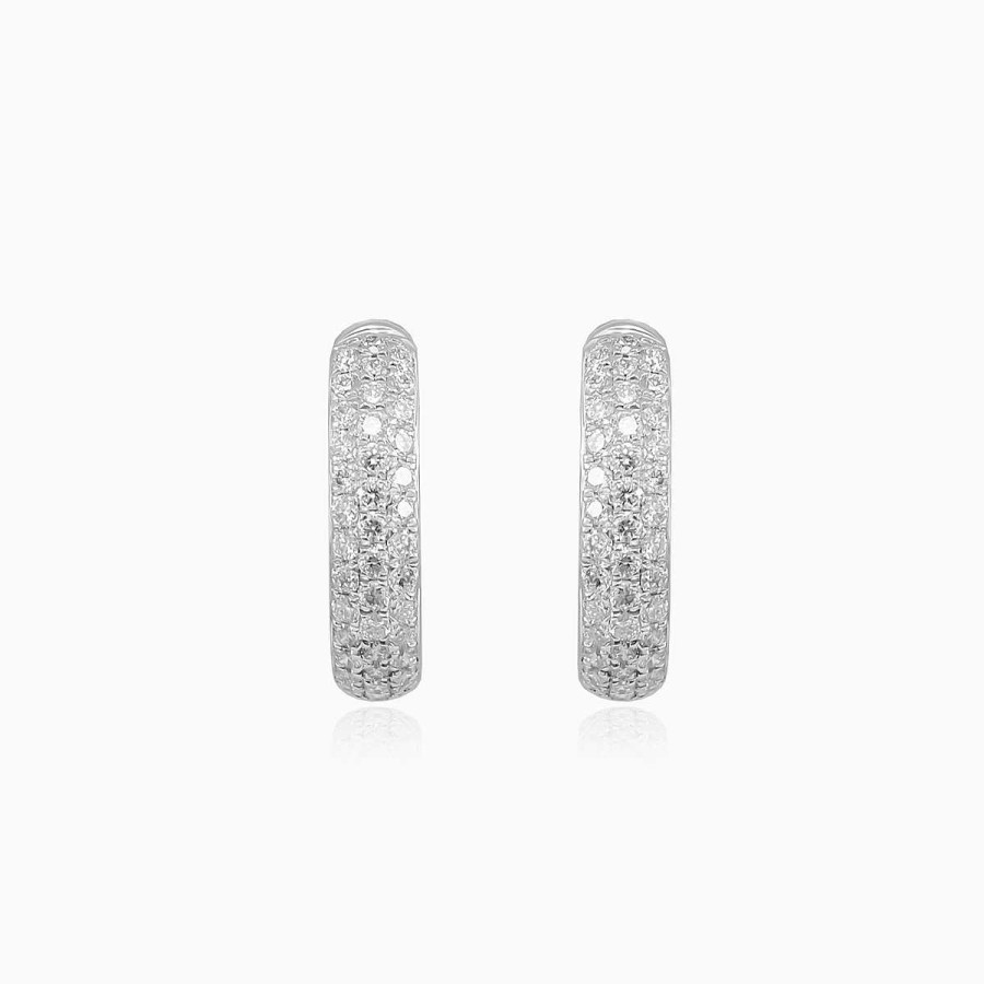 Woman Monte Cristo | Three-Row Pave Diamond Earrings