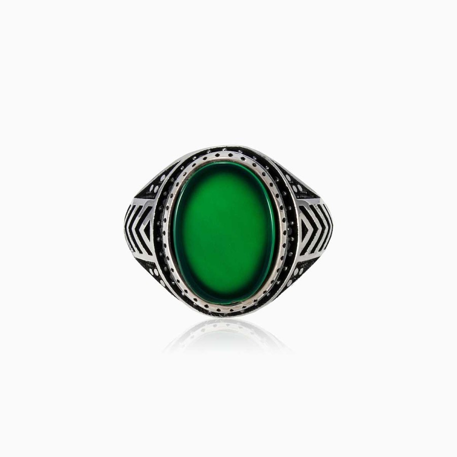 Man Monte Cristo | Jade And Spinel Ring