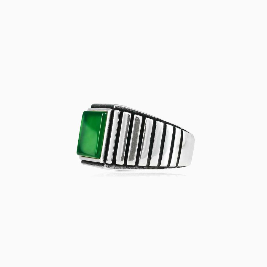 Man Monte Cristo | Symmetric Square Jade Ring