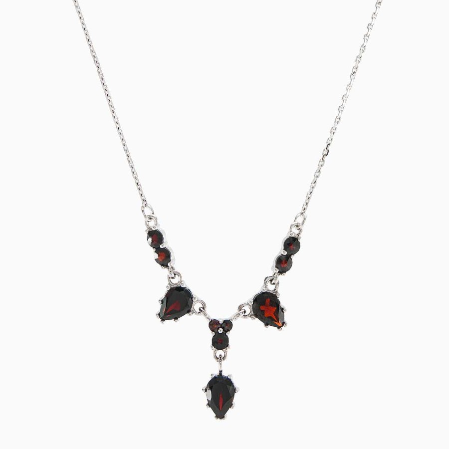 Woman Monte Cristo | Silver Garnet Necklace