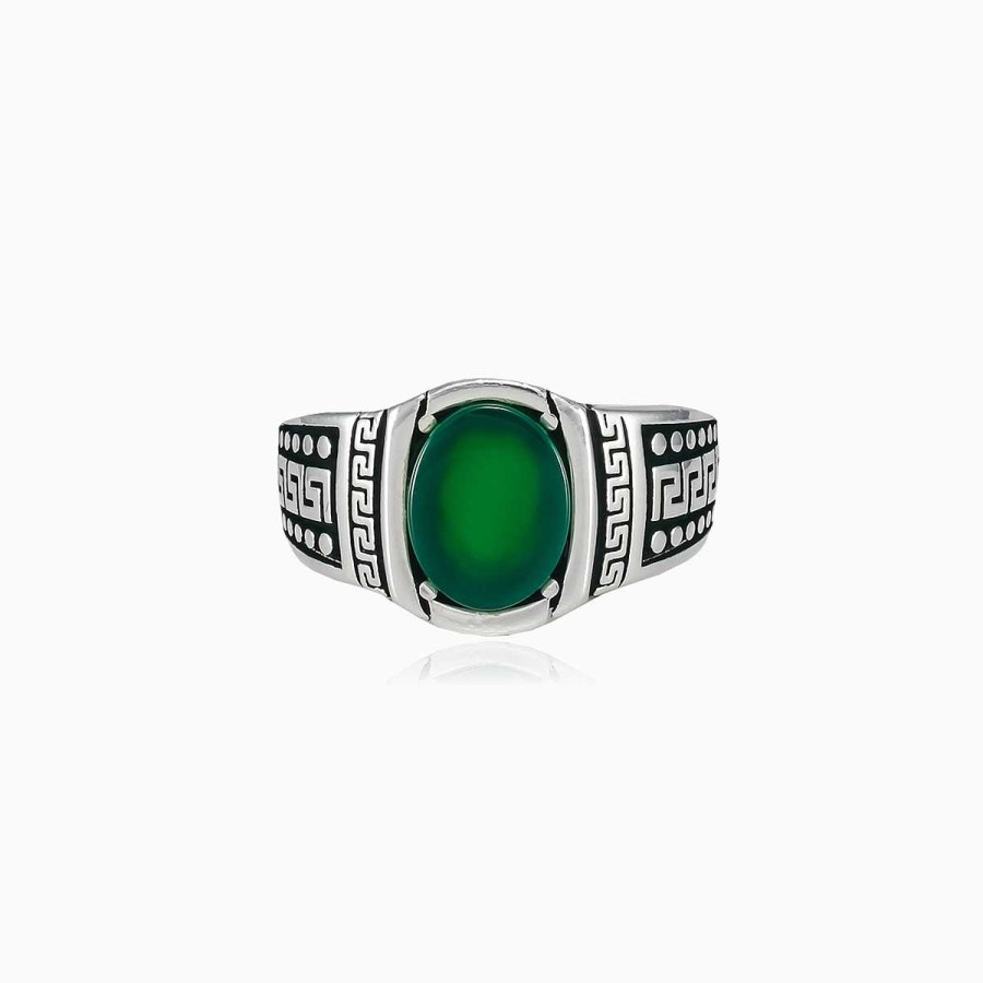 Man Monte Cristo | Oval Jade Hellas Ring