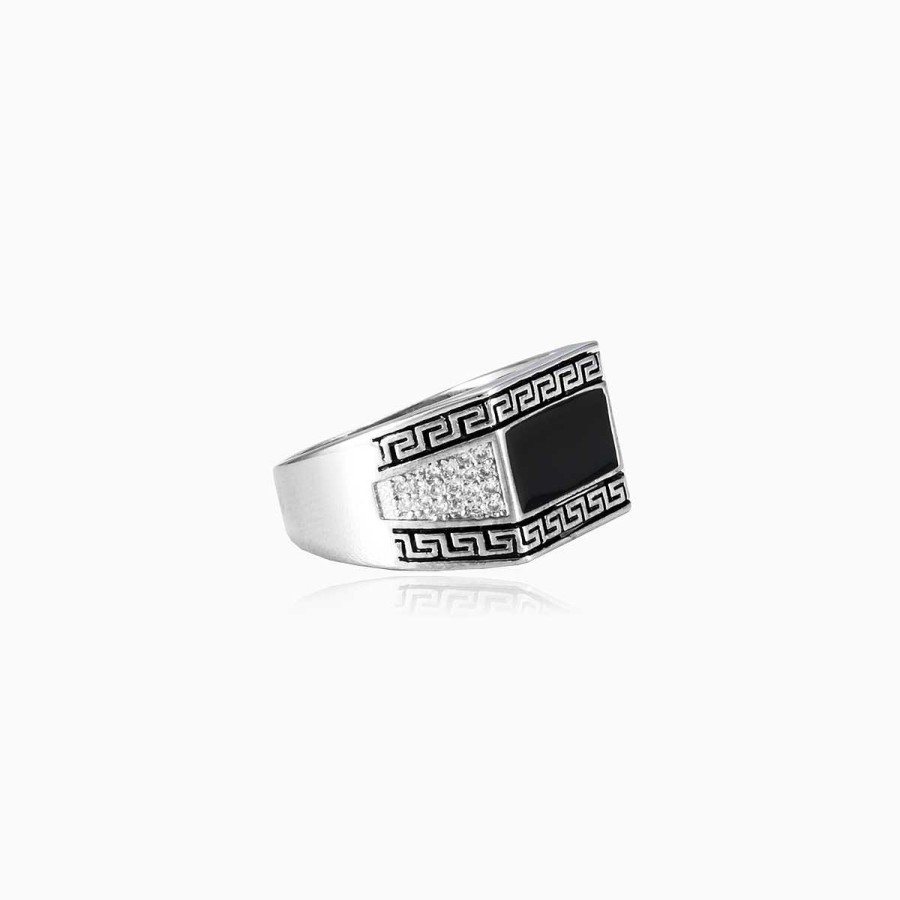 Man Monte Cristo | Rectangle Enamel Ring