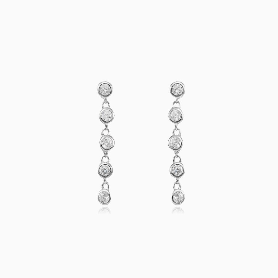 Woman Monte Cristo | Long Bezel Earrings