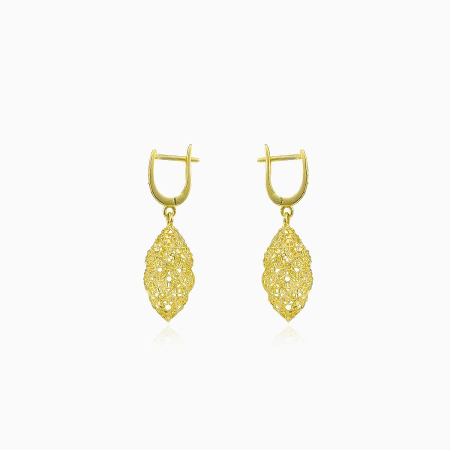 Woman Monte Cristo | Dangling Filigree Gold Earrings