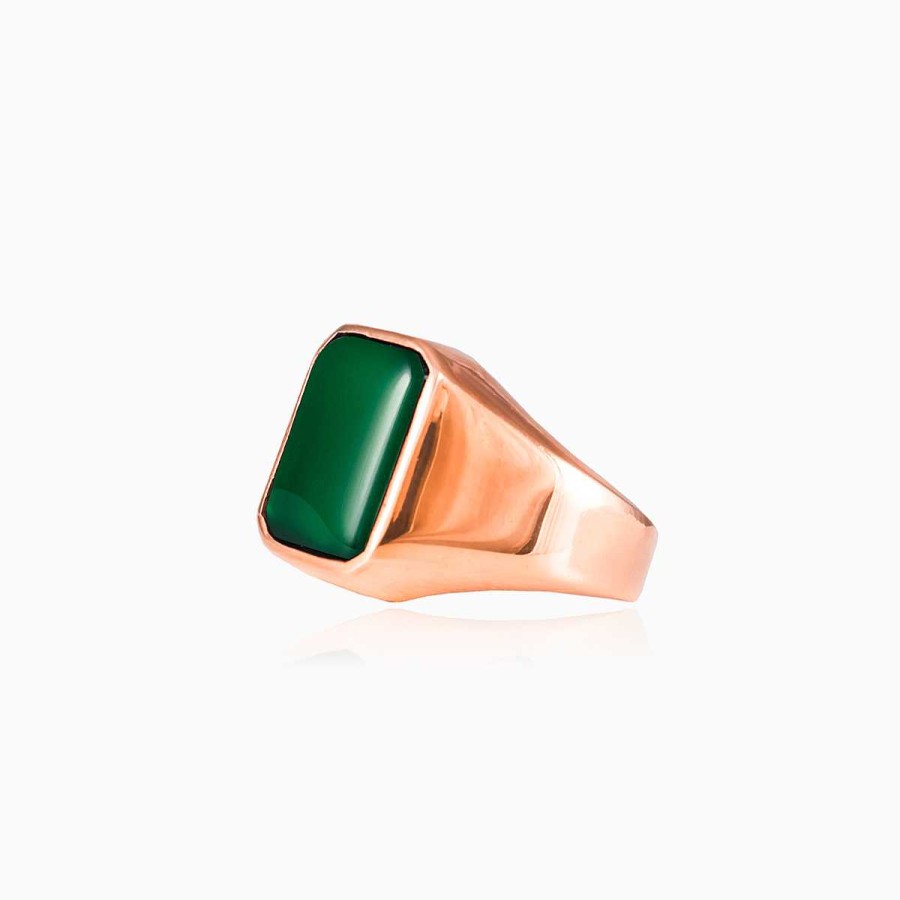 Woman Monte Cristo | Rose Gold Plated Jade Ring